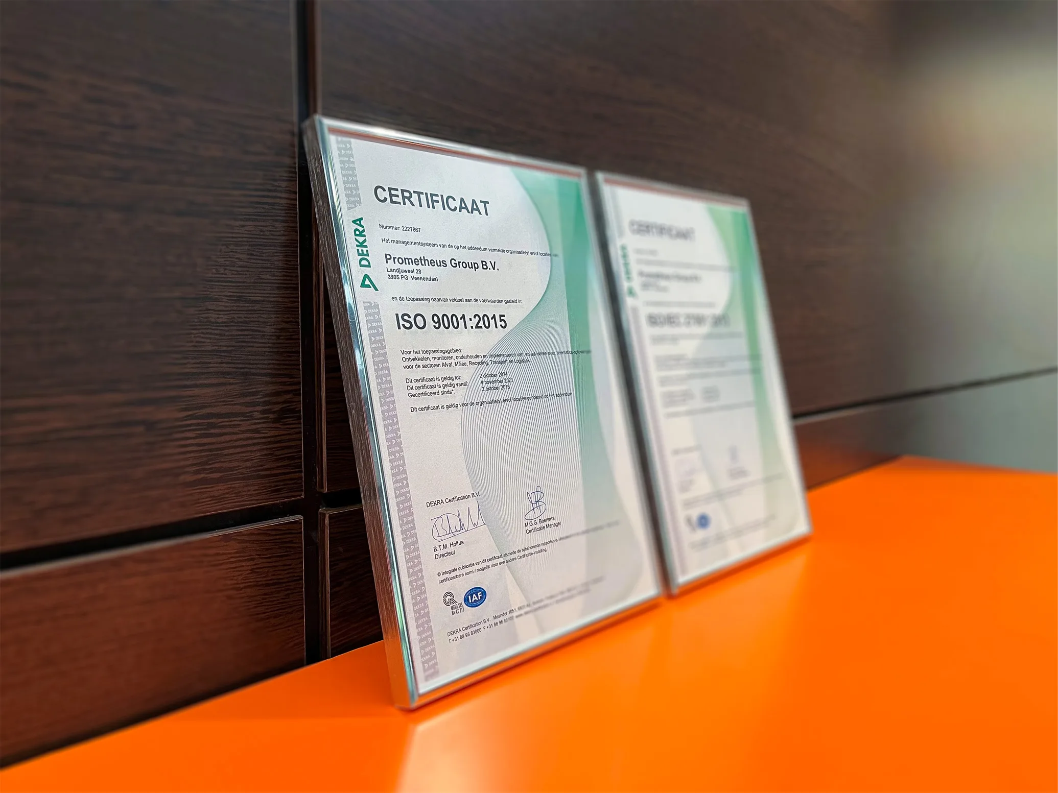iso-beeld ISO 9001 en ISO 27001 certificering