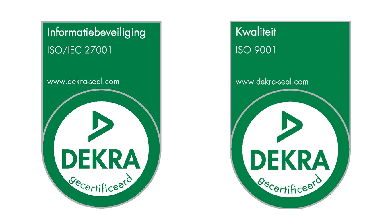 ISO dekra seal iso 9001 en iso 27001 seal
